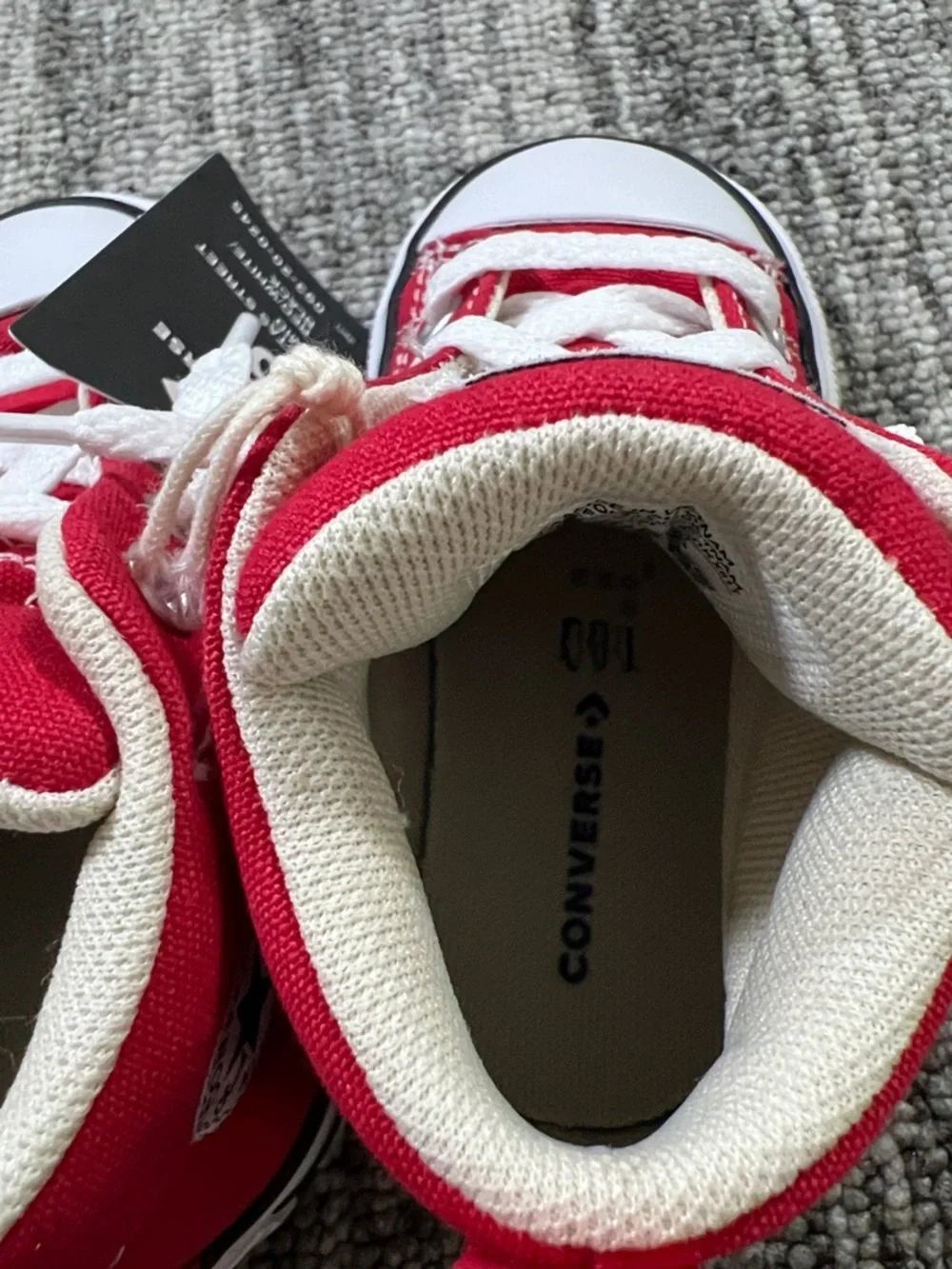 Converse- Kids - Street Mid Top Sneakers - Red Size 5
